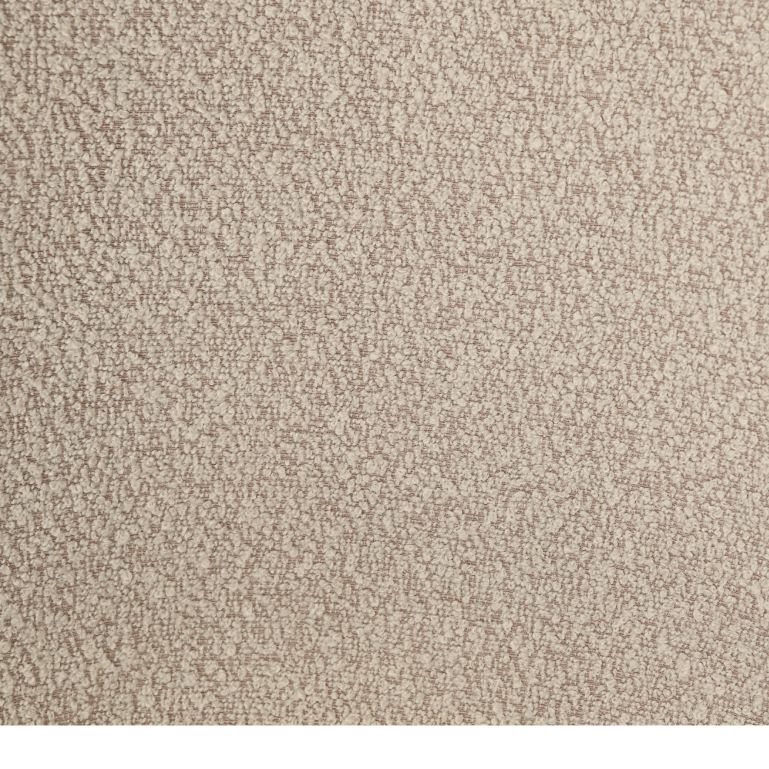 Eetkamerstoel Skagen Zand Bouclé met zwart onderstel