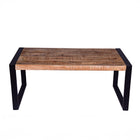 Eenvoudige salontafel van mangohout 110 cm lang