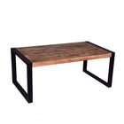 Eenvoudige salontafel van mangohout 110 cm lang