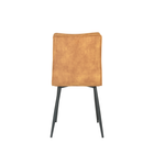 eetkamerstoel met hoge rug van cognac fluweel