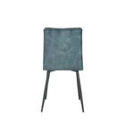 eetkamerstoel met hoge rug van donkerblauw fluweel