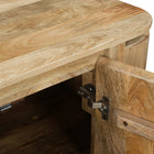 Mangohouten dressoir lichtbruin closeup