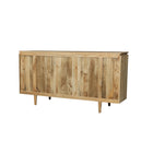 Mangohouten dressoir lichtbruin achterkant