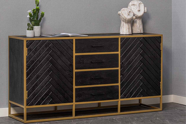 Mangohouten Dressoir Fingula 165 cm