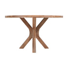 Lichtbruine ronde eettafel van mangohout