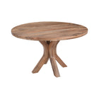 Lichtbruine ronde eettafel van mangohout