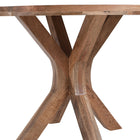 Lichtbruine ronde eettafel van mangohout