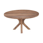 Lichtbruine ronde eettafel van mangohout