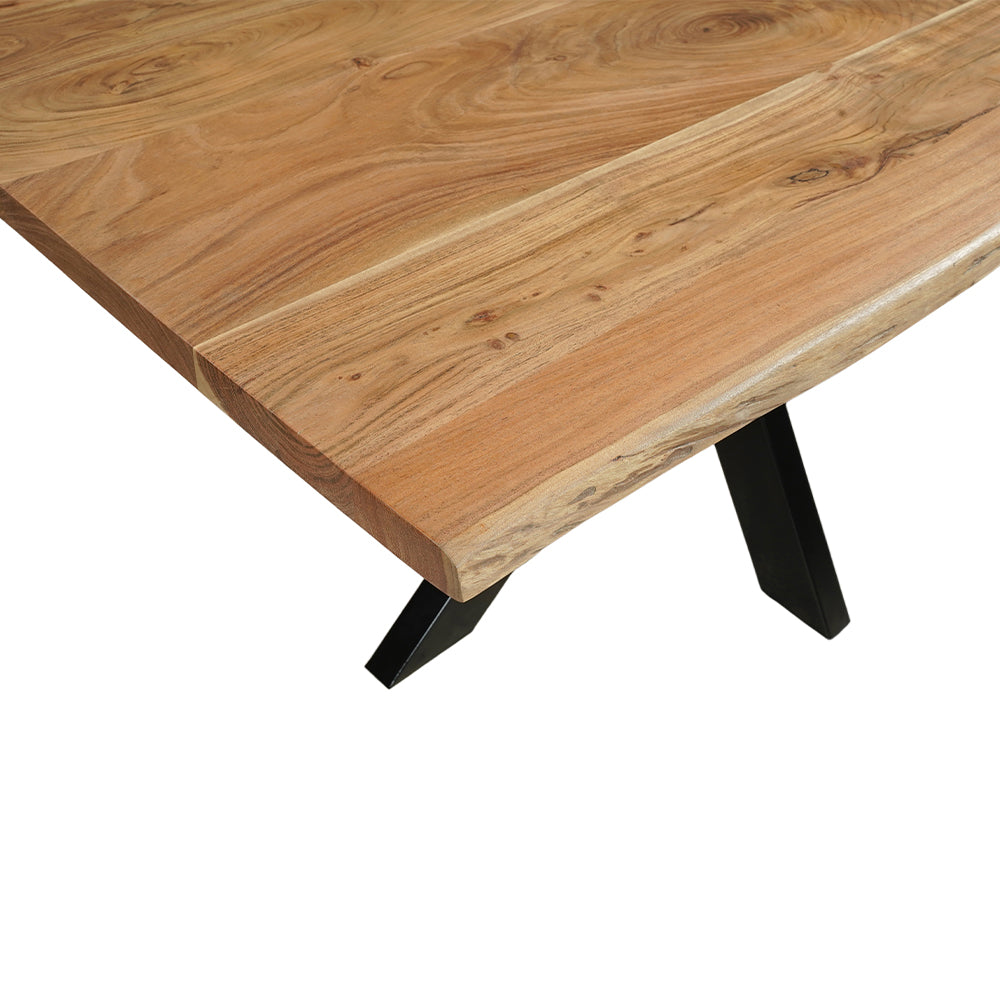 Acaciahouten Eettafel Rechthoek Edge 160x90 cm