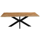 Rechthoukige eettafel acaciahout