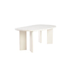 Organische salontafel van microcement wit