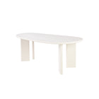 Organische salontafel van microcement wit