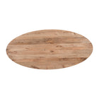 Lichtbruine ovale eettafel van mangohout