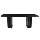 Zwarte eettafel van mangohout