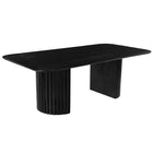 Zwarte eettafel van mangohout