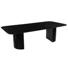 Zwarte eettafel van mangohout
