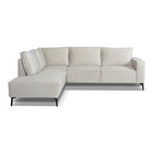 Beige hoekbank links 4 zits