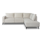 Beige hoekbank rechts 4 zits