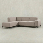 Beige hoekbank 4 zits