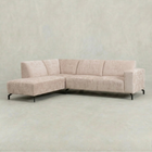 Beige hoekbank 4 zits