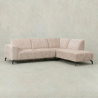 Beige hoekbank 4 zits