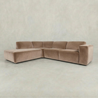 Taupe hoekbank 4 zits