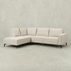 Beige hoekbank 4 zits