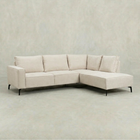 Beige hoekbank 4 zits