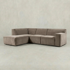 Taupe hoekbank 4 zits
