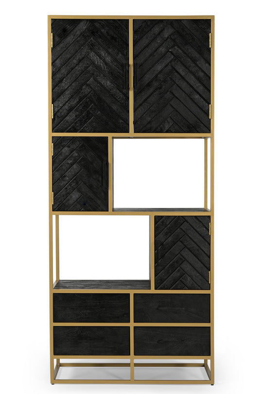 Mangohouten Vakkenkast Fingula 90 cm