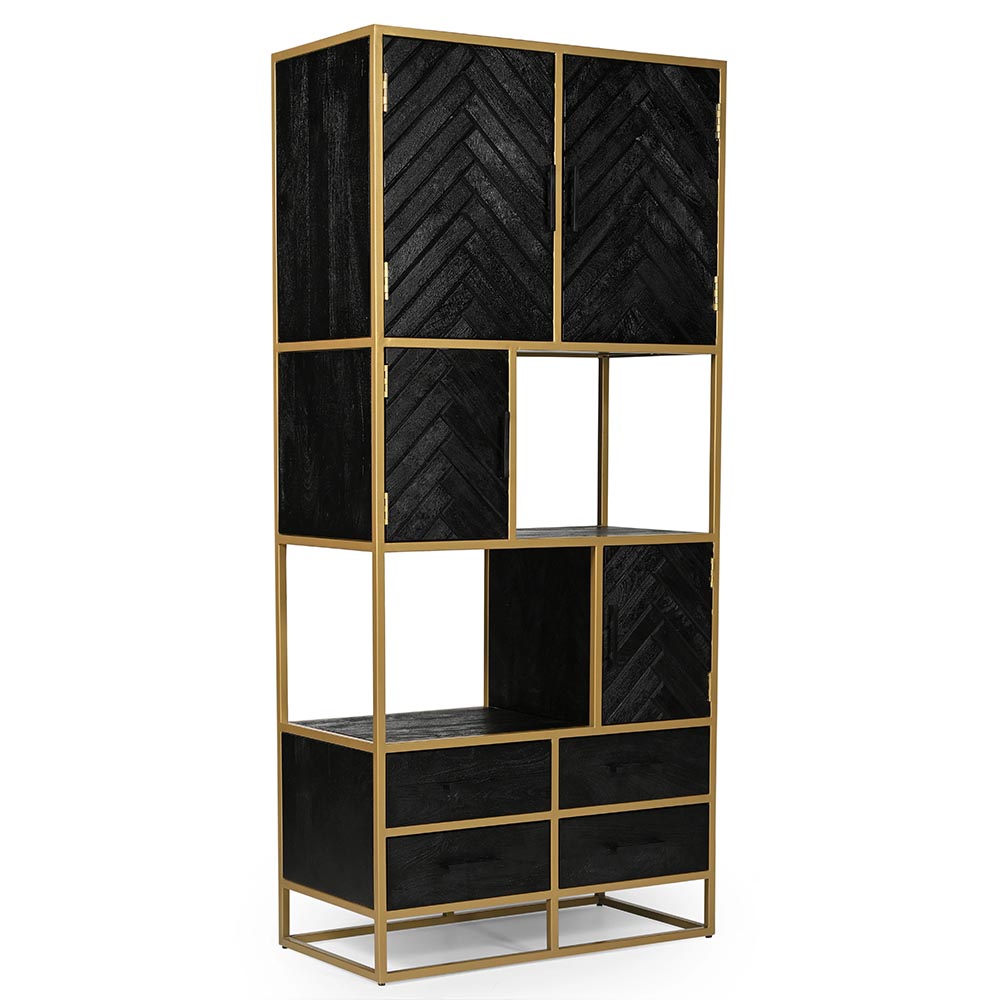 Mangohouten Vakkenkast Fingula 90 cm