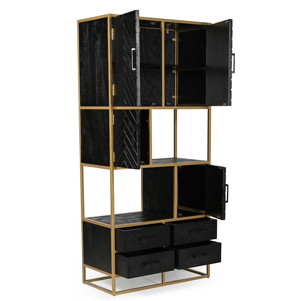 Mangohouten Vakkenkast Fingula 90 cm