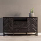 Mangohouten Dressoir 145 cm Zwart