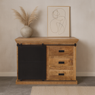 Smal dressoir van mangohout 100 cm breed