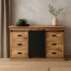 robuust dressoir van mangohout 160 cm breed