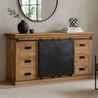 Robuust dressoir van mangohout 260 cm breed