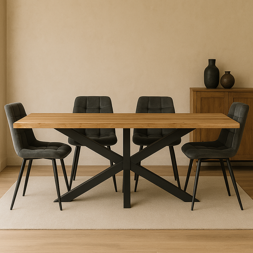 Acaciahouten Eettafel Rechthoek Edge 160x90 cm