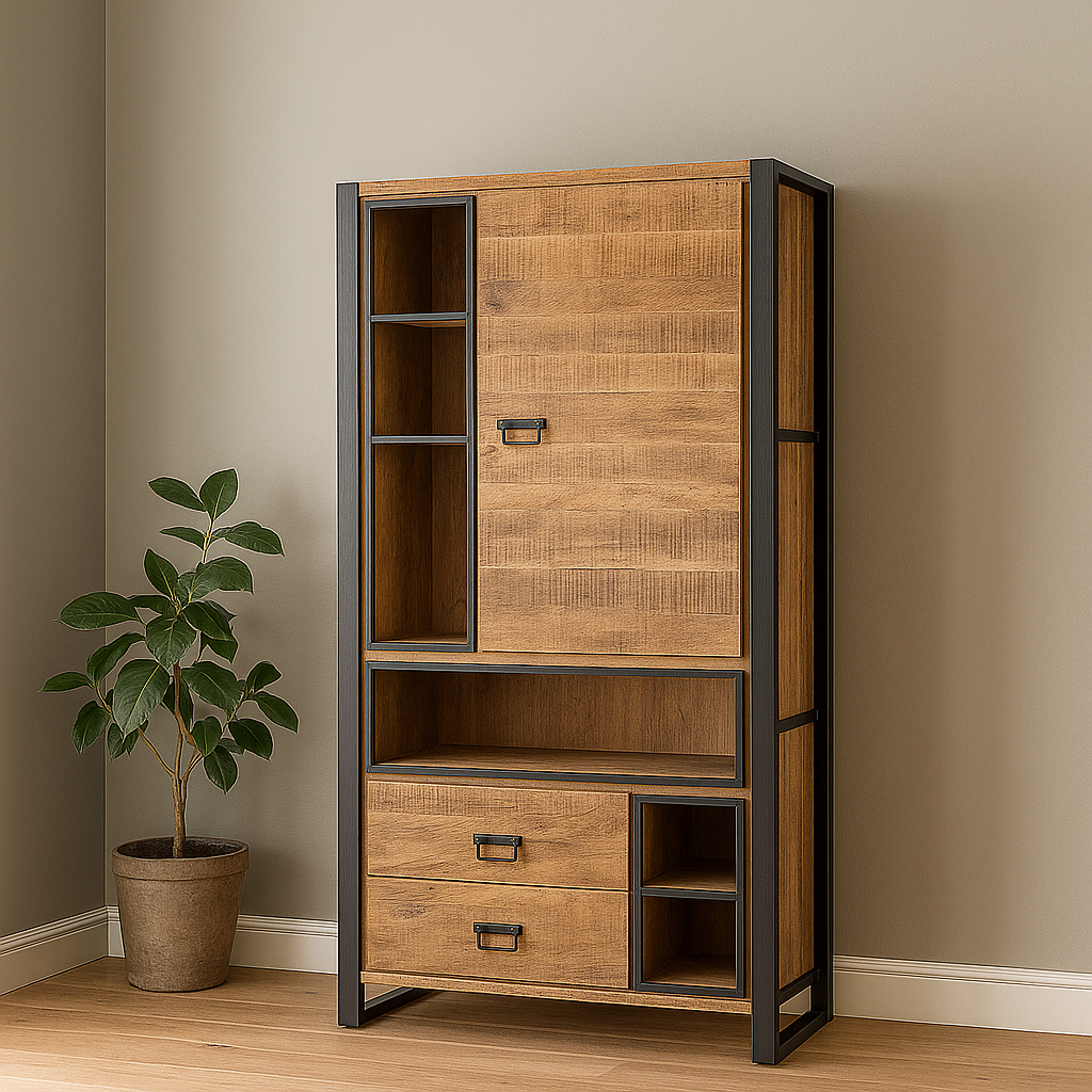 Mangohouten Kast Kelvin 100 cm