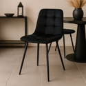 Eetkamerstoel Arendal Zwart met zwart onderstel