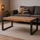 Eenvoudige salontafel van mangohout 110 cm lang