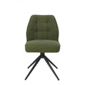 Eetkamerstoel Reykjavík Donkergroen met zwart onderstel