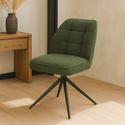 Eetkamerstoel Reykjavík Donkergroen met zwart onderstel