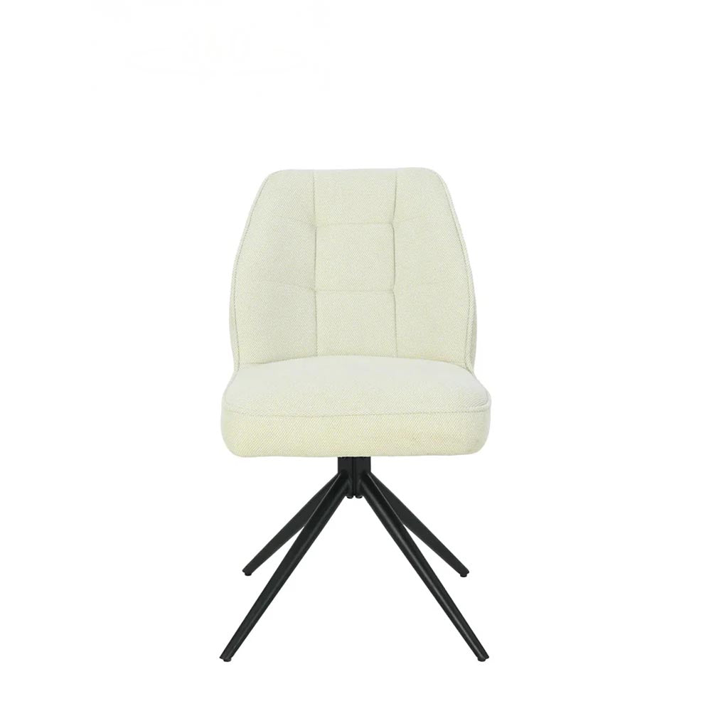 Eetkamerstoel Reykjavík Lichtgrijs met zwart onderstel