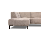 beige hoekbank links 4 zits