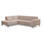 beige hoekbank links 4 zits