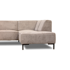 Beige hoekbank rechts 4 zits