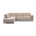 beige hoekbank links 4 zits