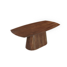 Deens ovale eettafel mangohout bruin