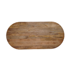 Capsule eettafel mangohout