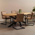 ovale eettafel van mangohout 210x100